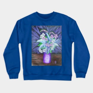 Lilacs, Dogwood and Bleeding Hearts Flowers Crewneck Sweatshirt